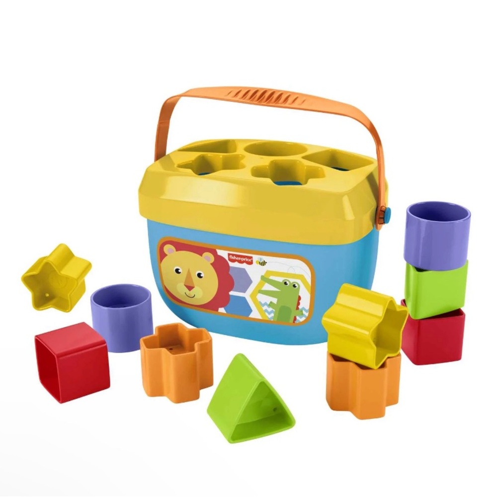 Fisher-Price Baby's First Blocks Sorting Toy with Storage Bucket - 12 pieces